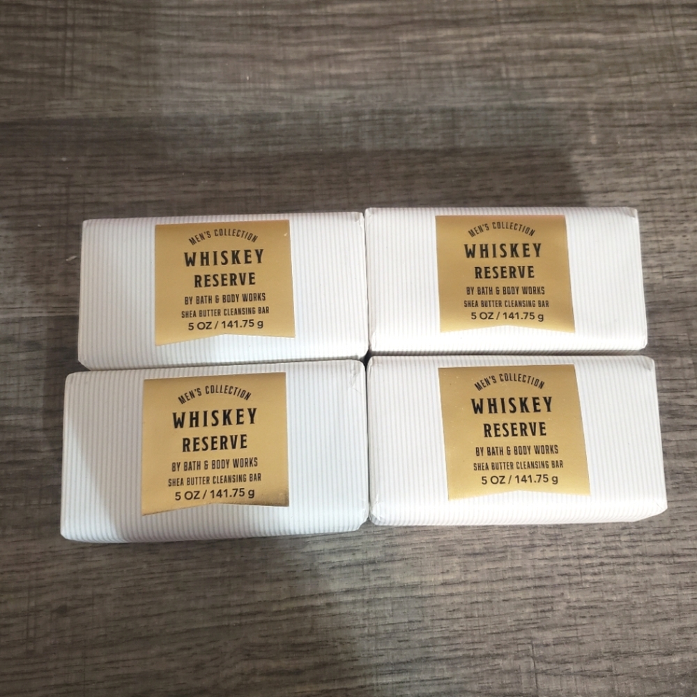 BBW WHISKEY RESERVE BAR SOAP X4